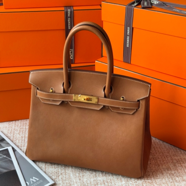【エルメス HERMES】バーキン30 ゴールド (37)  ヴォーエプソン ゴールド金具（100％手縫）